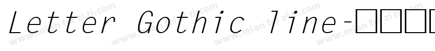 Letter Gothic line字体转换